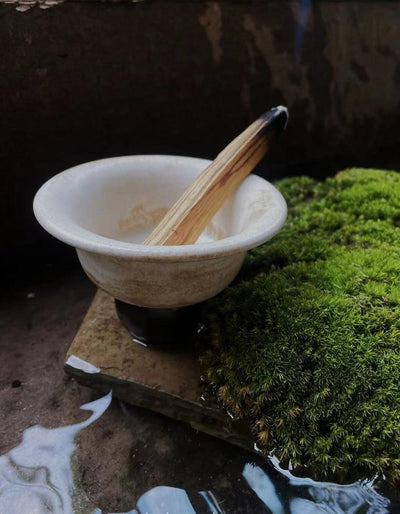 Bowl Dot Incense Ceramic Holder